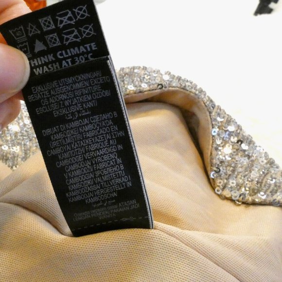 NWT Silver Blouse Sequin Top M&S Valentine Day, Dinner, Dance, Party Events Sz 8 - Picture 11 of 11